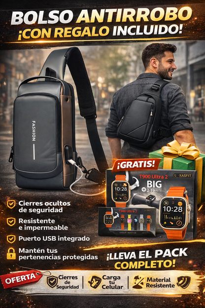 SafeLock™  BOLSO ANTI-ROBO + RELOJ